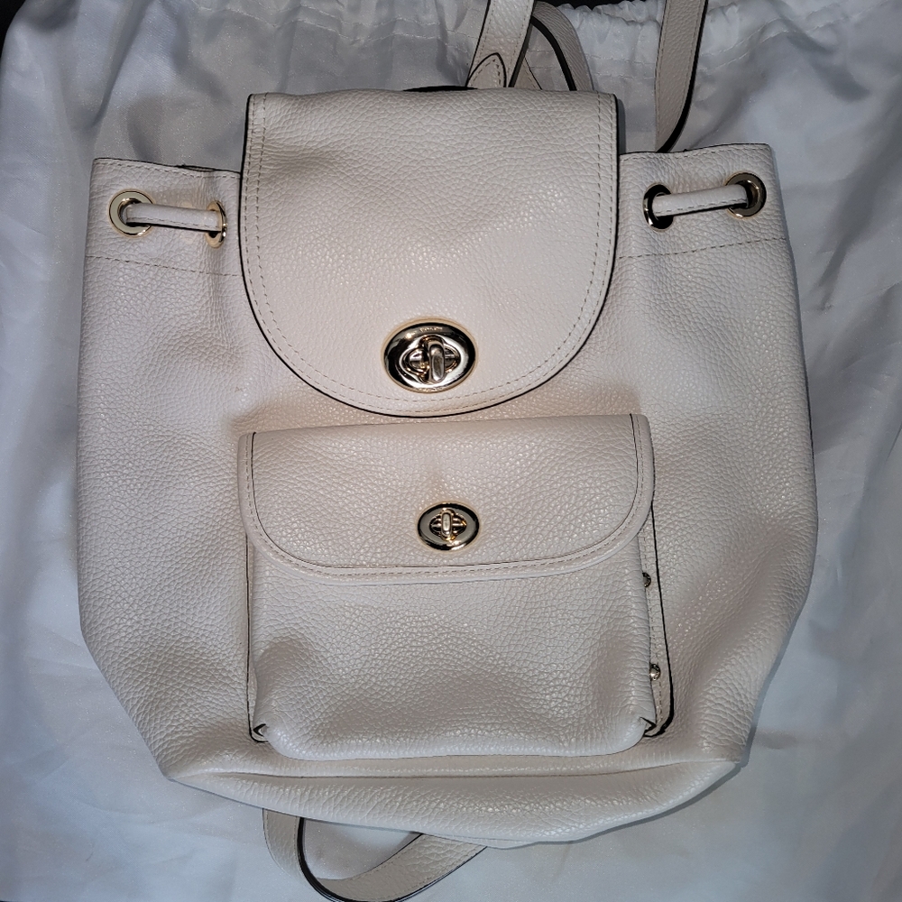 White Coach backpack purse